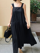 Women Over Knee Ruffle Doll Dress Casual Suspender Dress